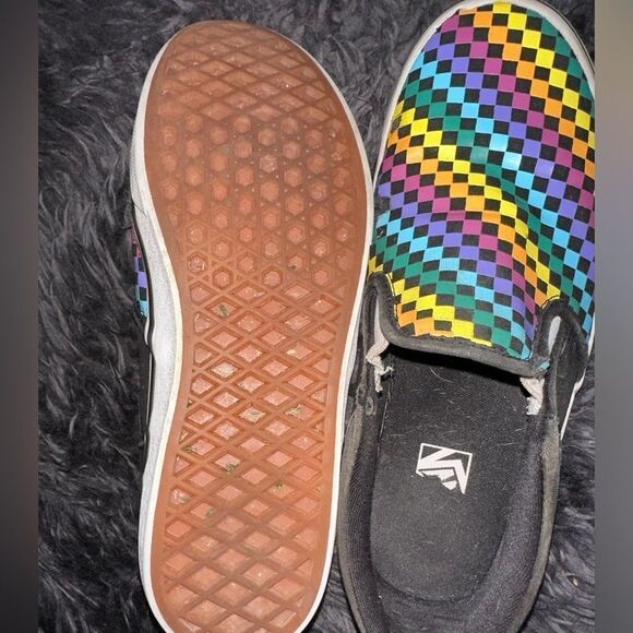 Vans Asher Mini Check Slide Ons sz 6 - Picture 3 of 5